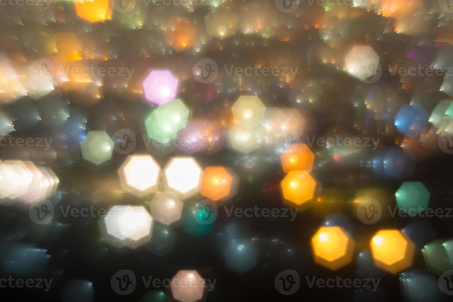 Abstract, Beautiful Bokeh landscape of city at night, Bokeh light and blur city sunset photo