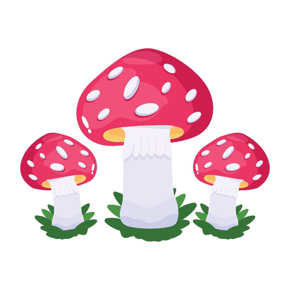 Healthy food, an isometric icon of mushrooms vector