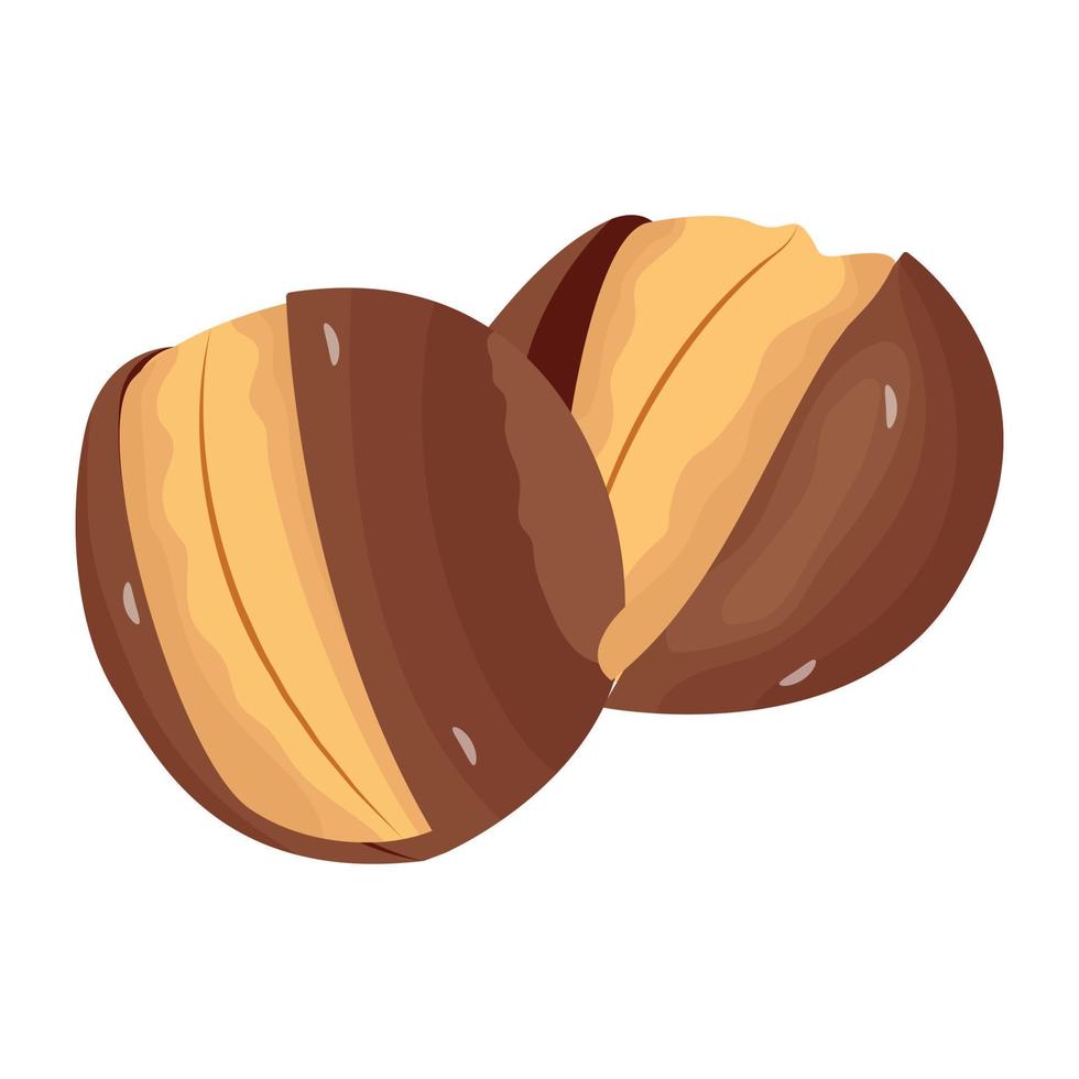 Grab this amazing isometric icon of roasted chestnuts vector