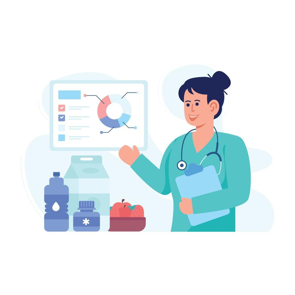 Online counseling flat illustration is scalable vector