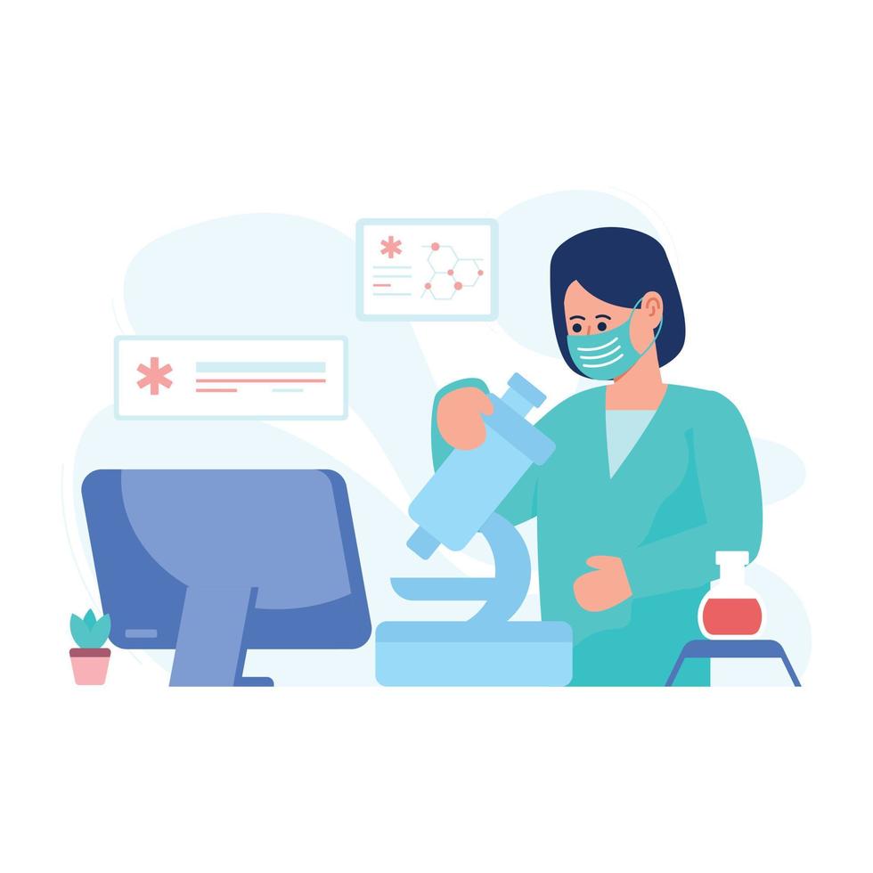Online counseling flat illustration is scalable vector
