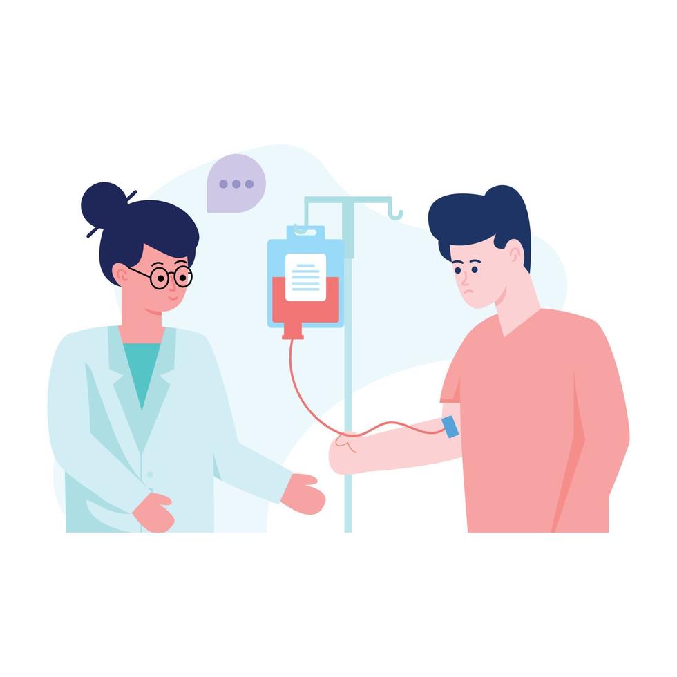 Medical checkup flat illustration is ready for premium use vector