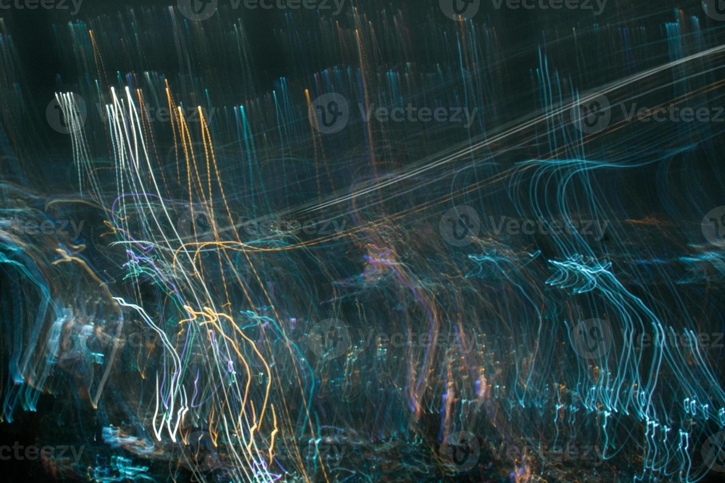 Abstract long exposure, experimental surreal photo, city and vehicle lights at night photo