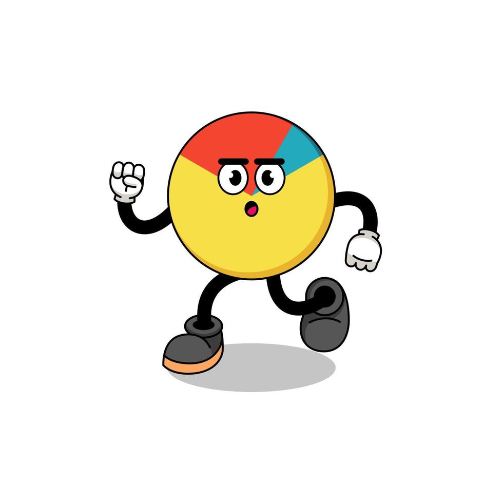 running chart mascot illustration vector