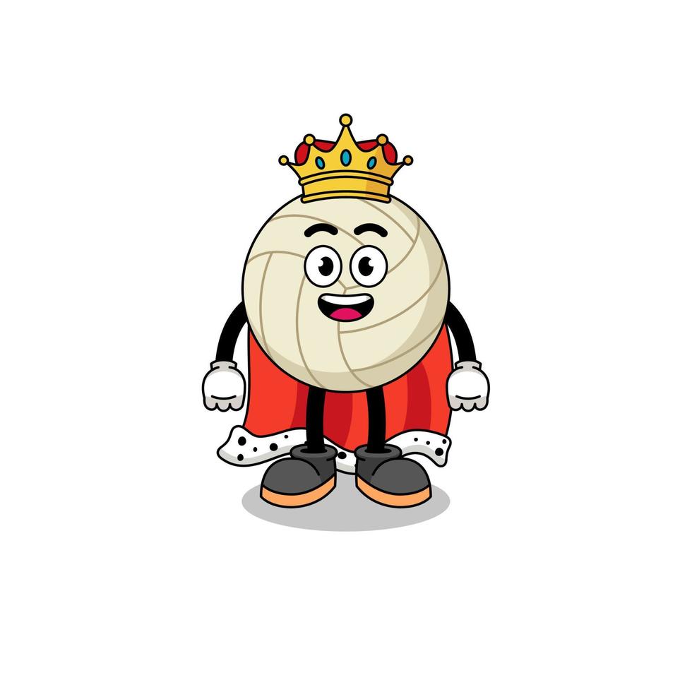 Mascot Illustration of volleyball king vector