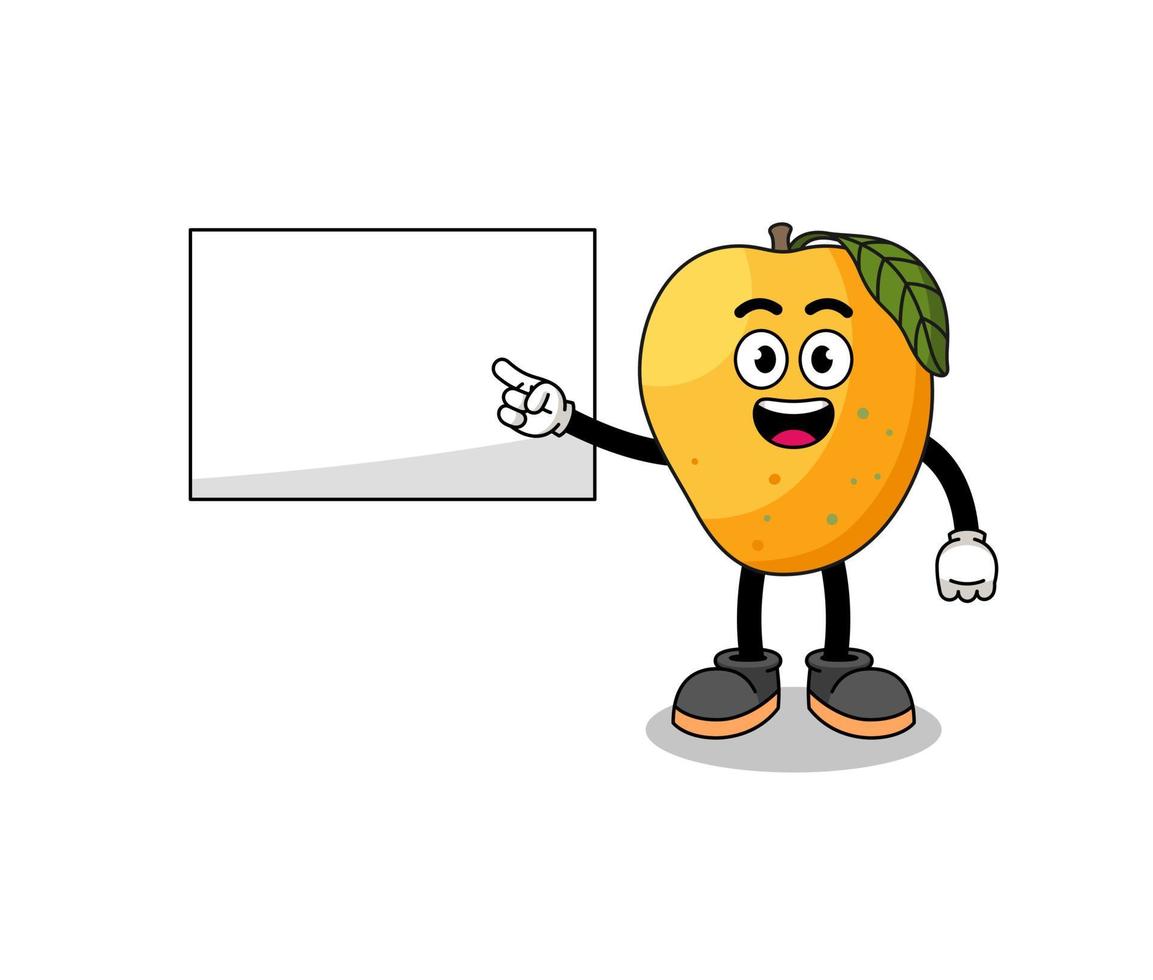 mango fruit illustration doing a presentation vector