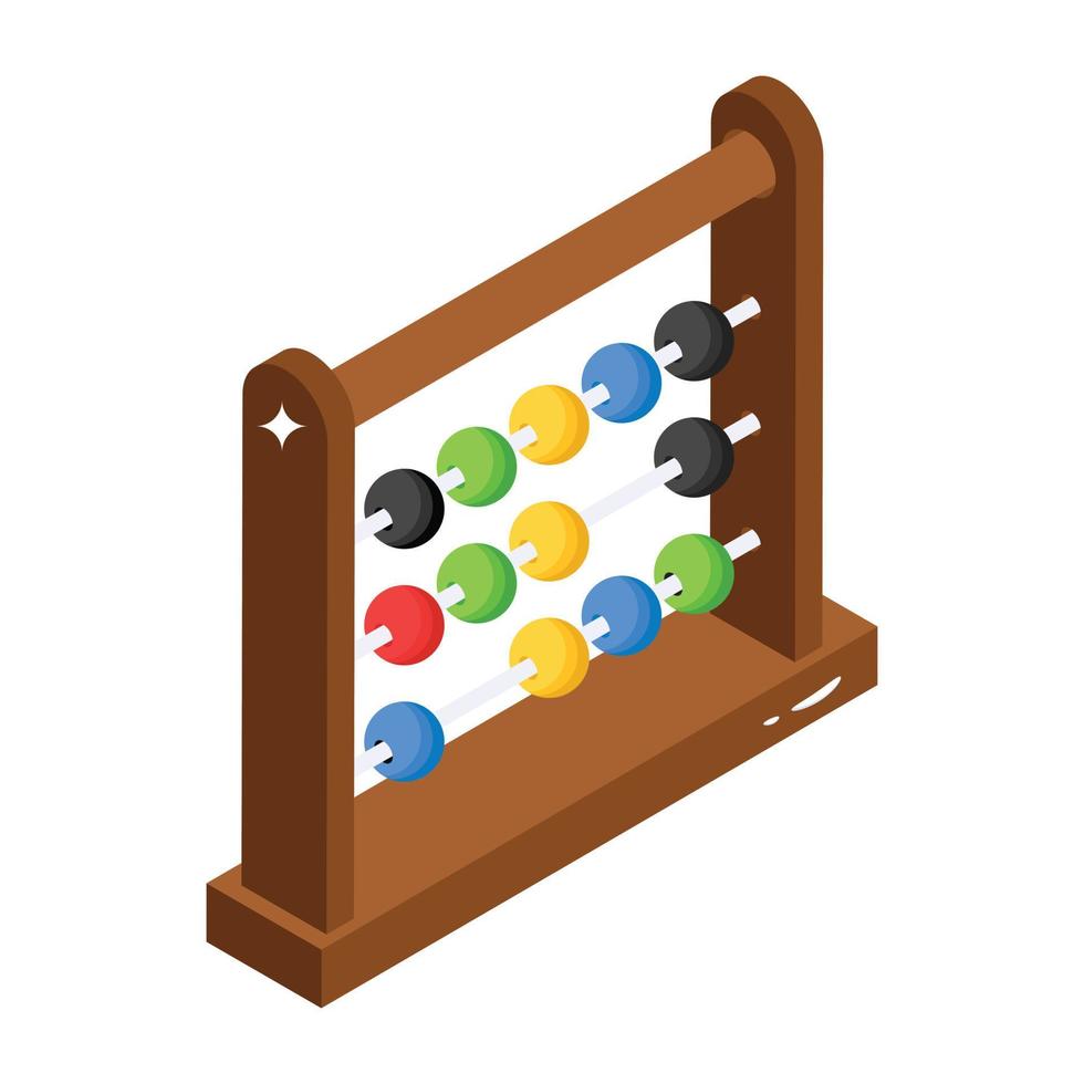 Abacus icon, designed in isometric style vector
