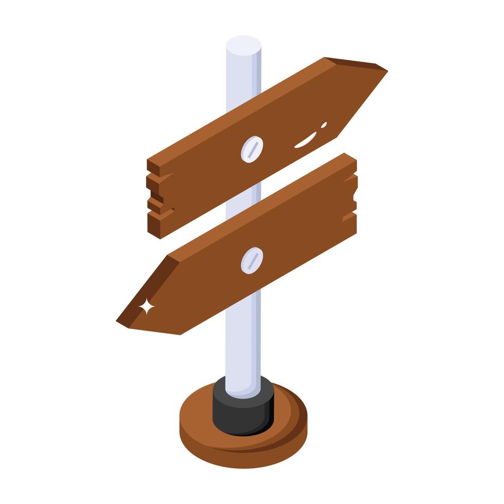 A well-designed isometric icon of directions vector