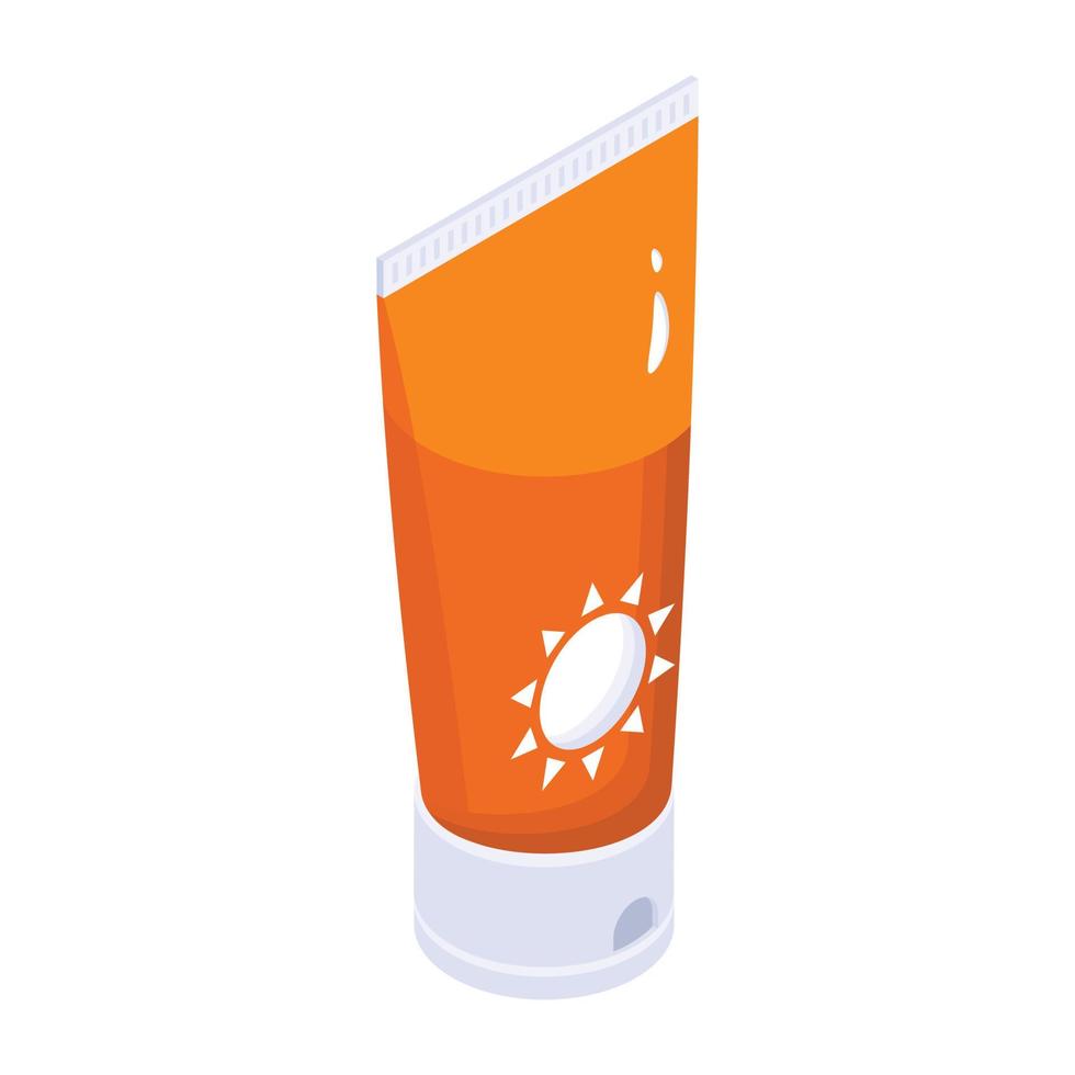 Download this isometric icon of sunblock vector