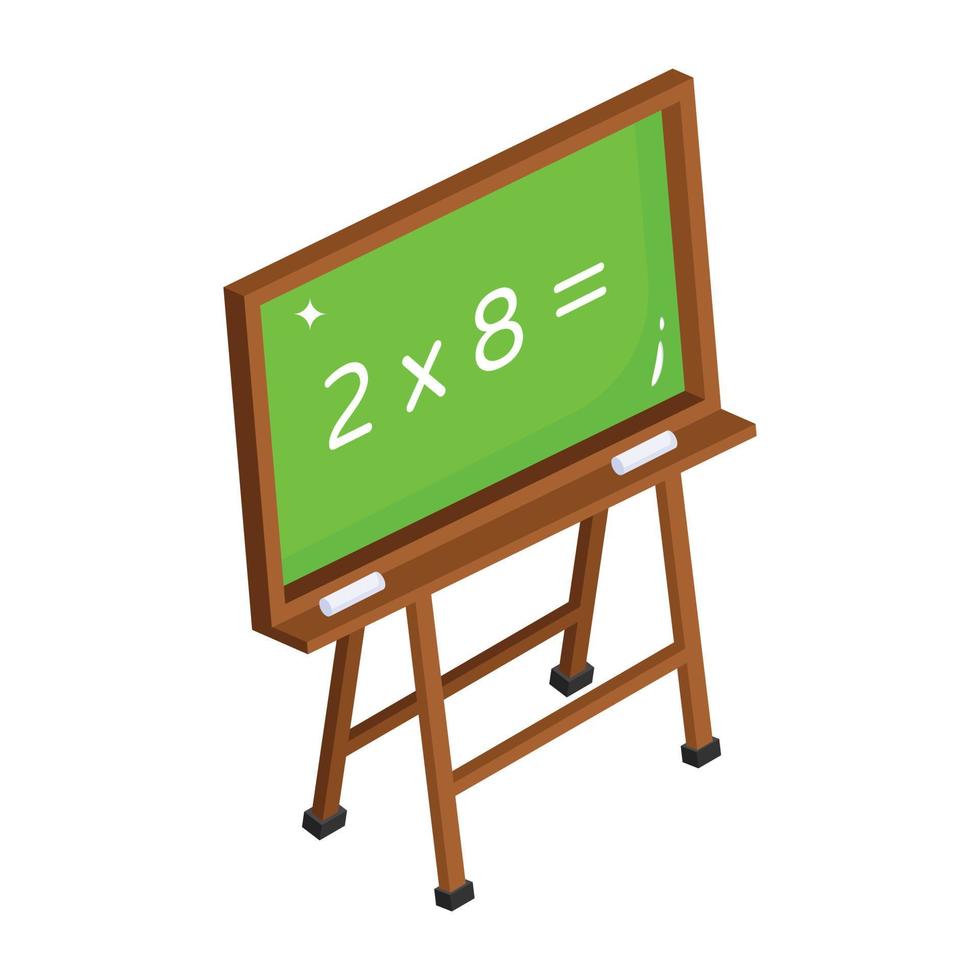 A well-designed isometric icon of math lecture vector