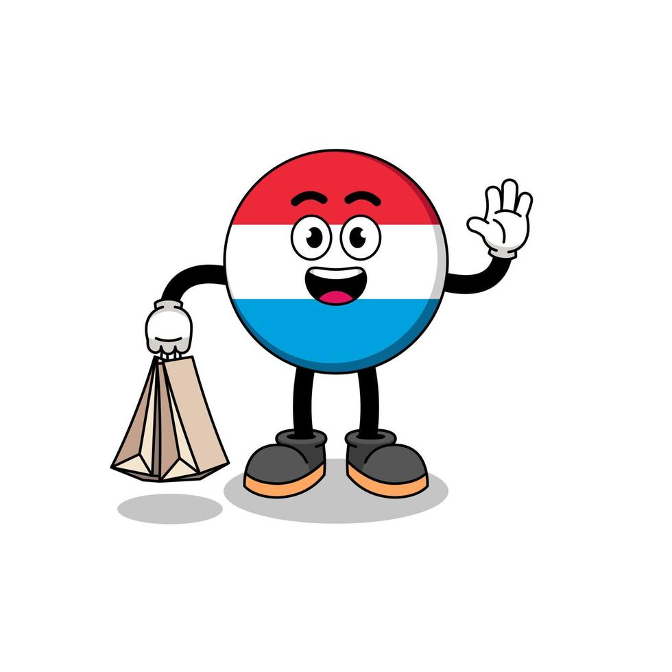 Cartoon of luxembourg shopping vector