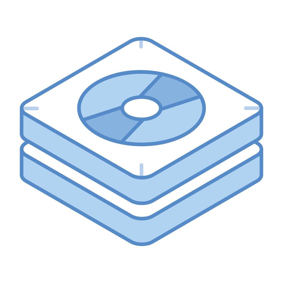 Download an isometric icon of cd cover vector