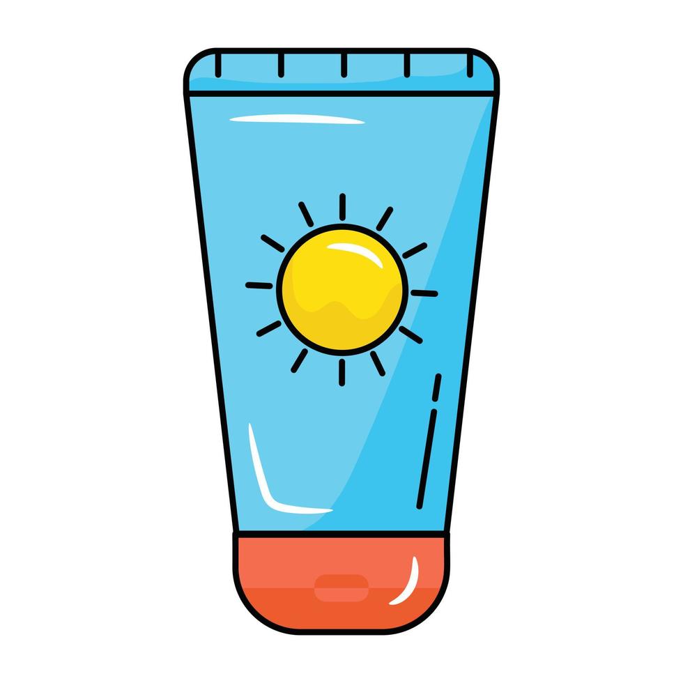 A customizable flat icon of sunblock vector