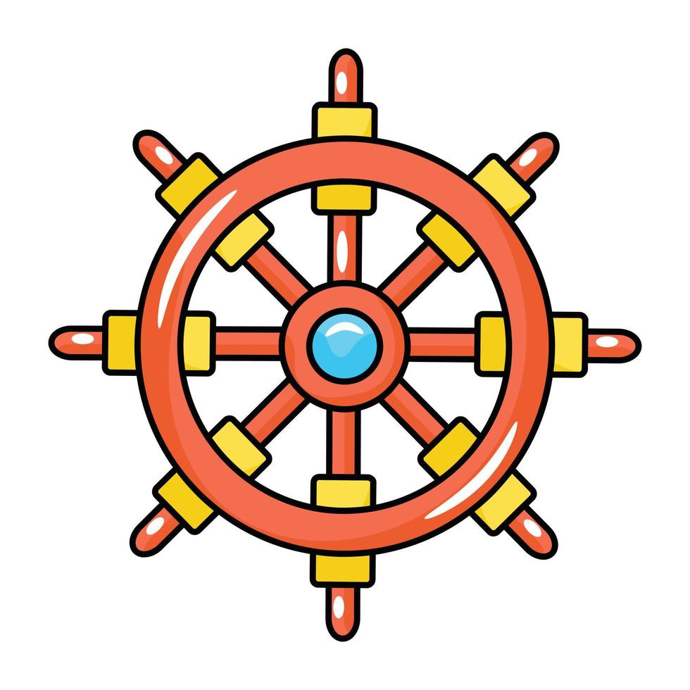 Flat icon of helm with scalability vector