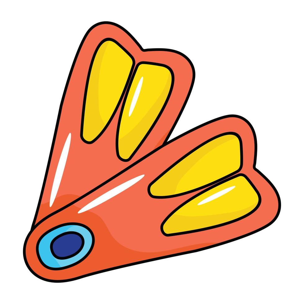 A customizable flat icon of fins vector