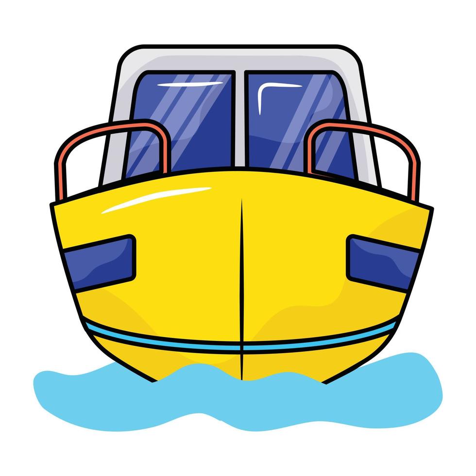 ver un icono de barco, vector plano