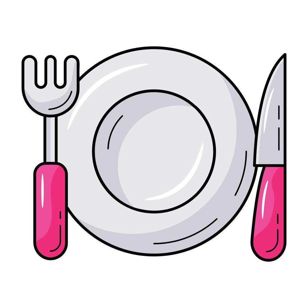 A customizable icon of dining in flat style vector