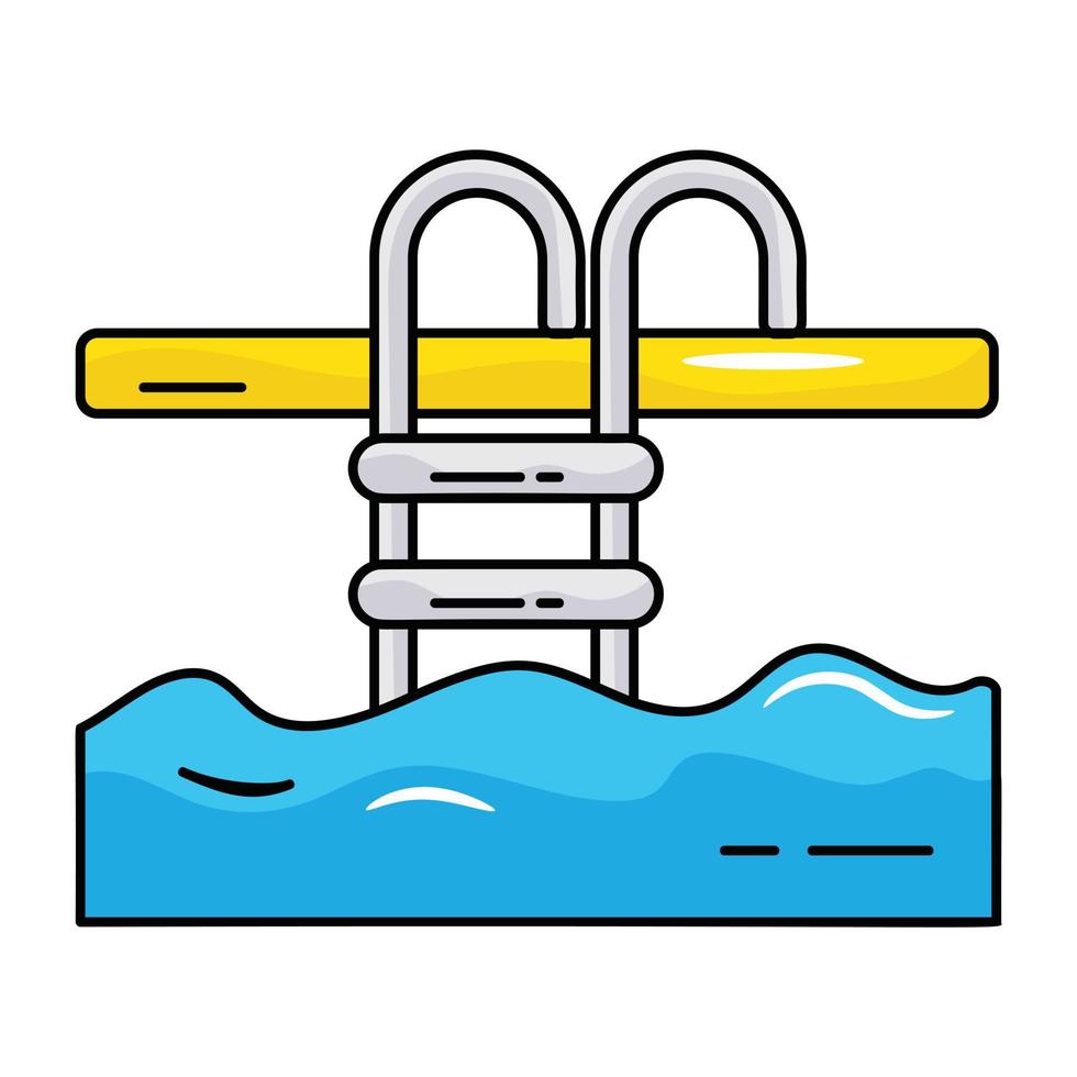 A customizable flat icon of swimming pool vector