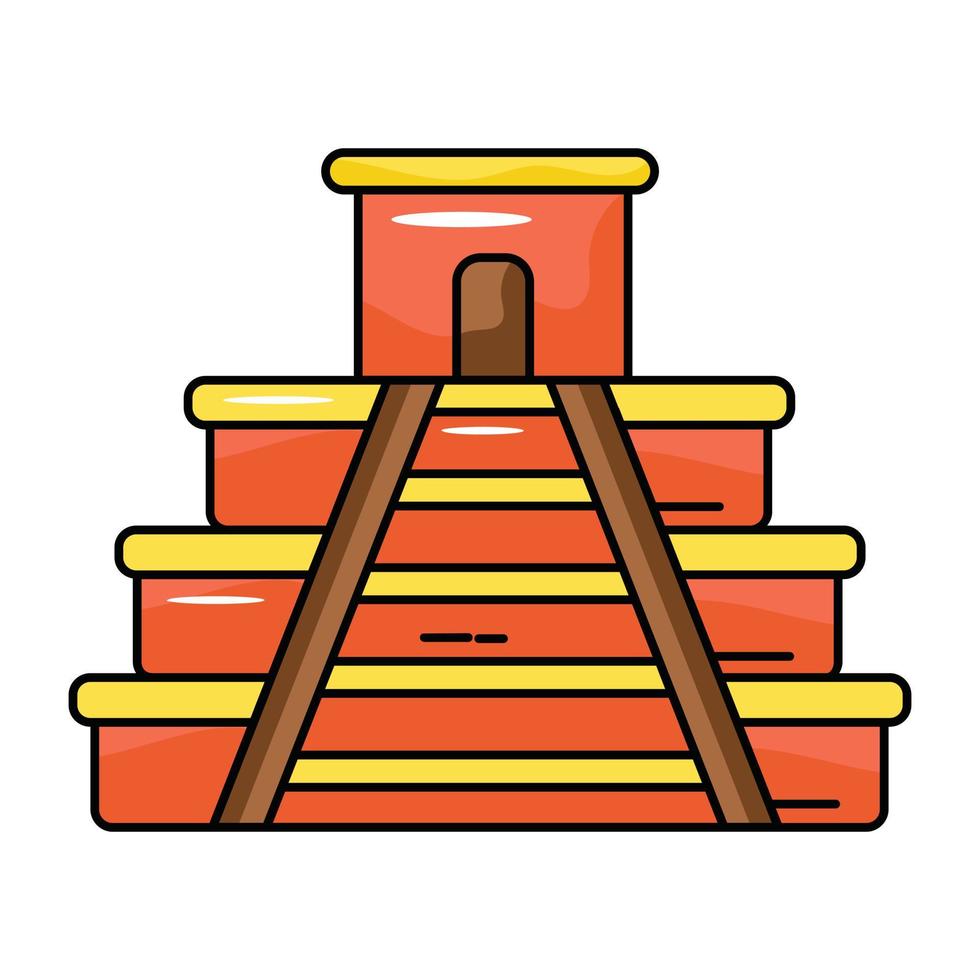 Easy to use flat icon of Chichen Itza vector