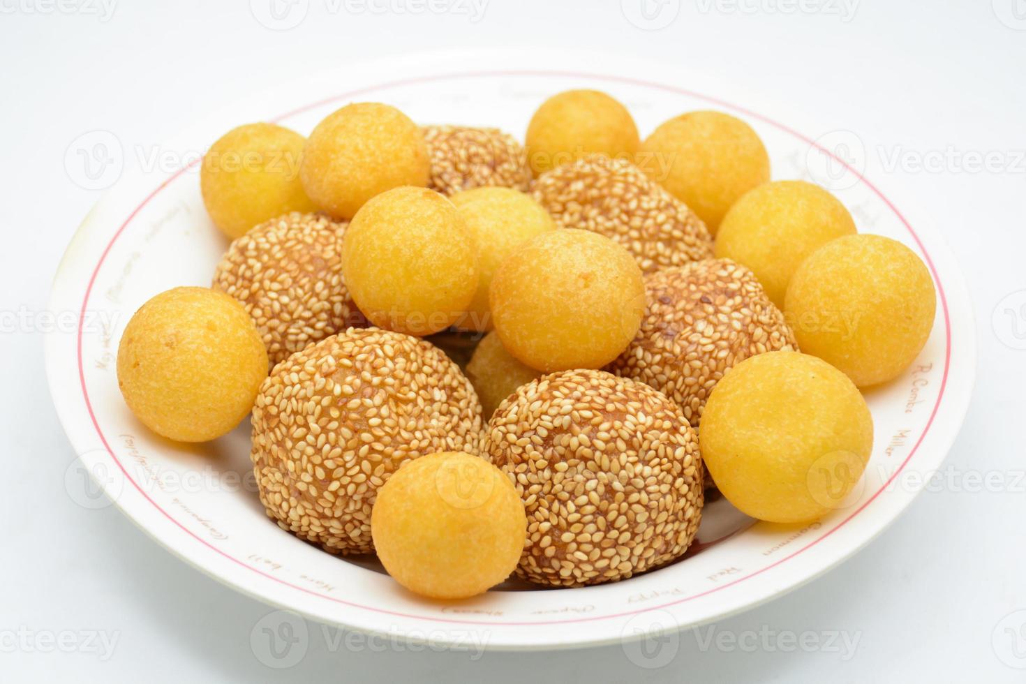 Deep fried sesame ball with pumpkin paste 7130395 Stock Photo at Vecteezy