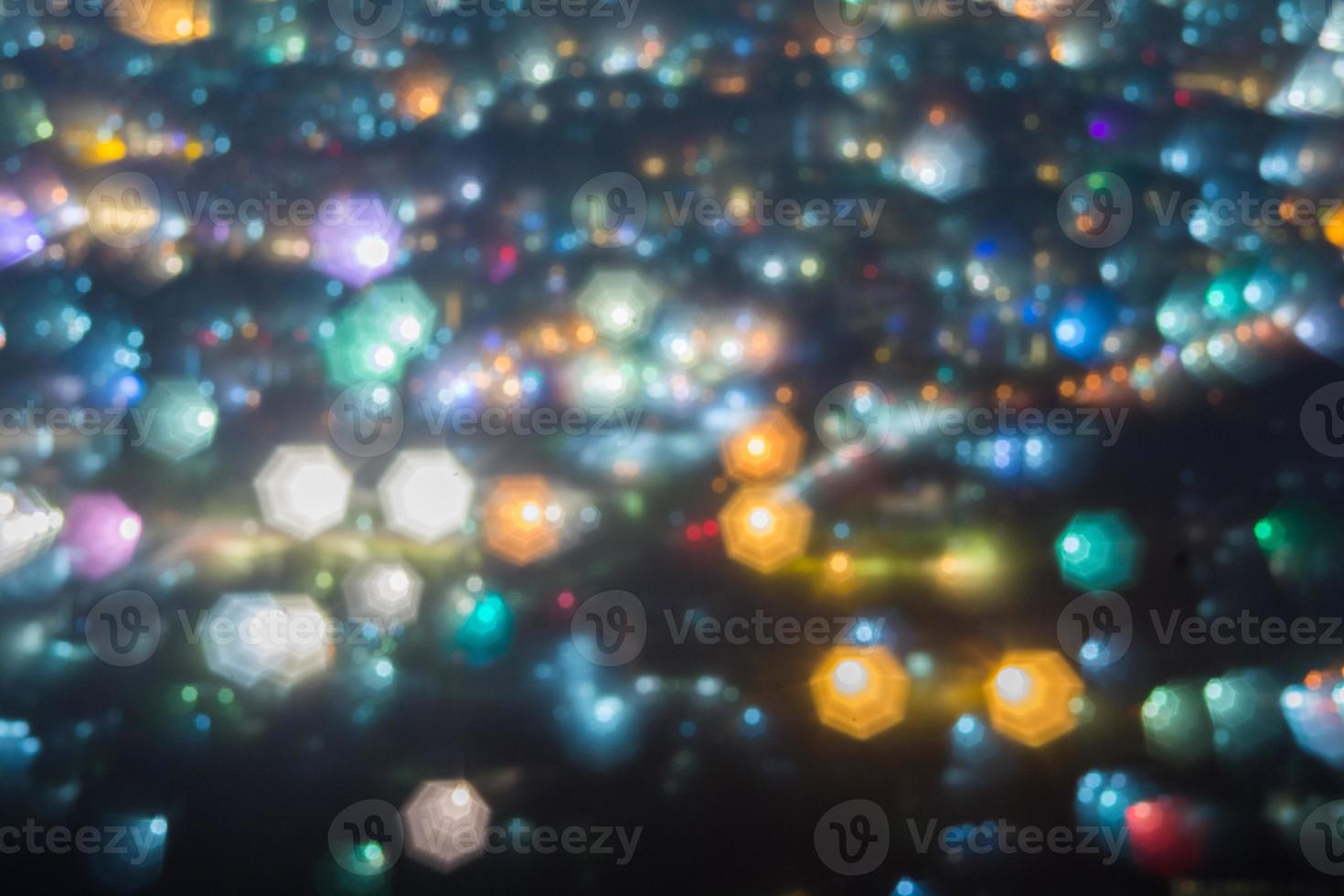 Abstract, Beautiful Bokeh landscape of city at night, Bokeh light and blur city sunset photo