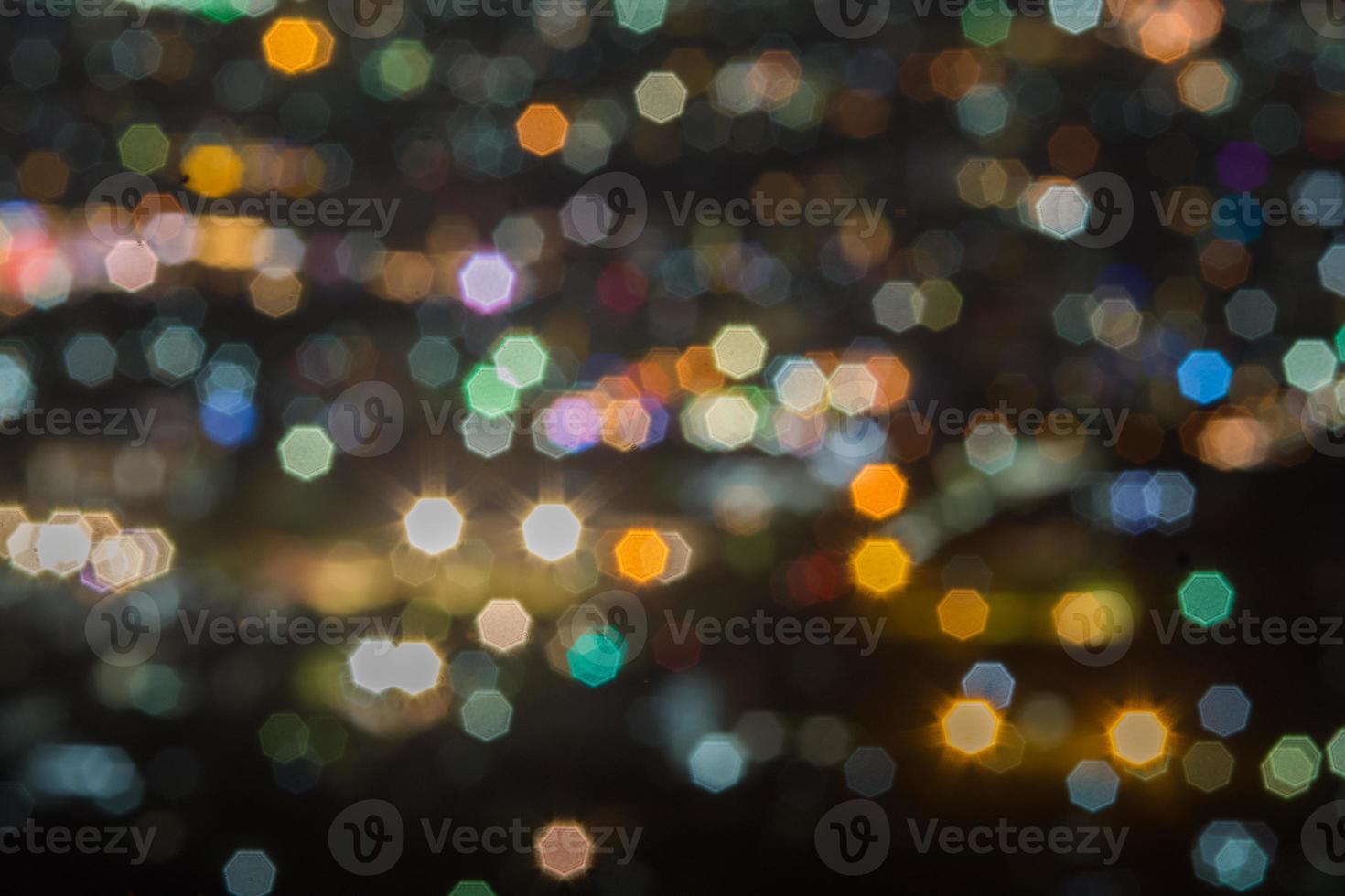 Abstract, Beautiful Bokeh landscape of city at night, Bokeh light and blur city sunset photo