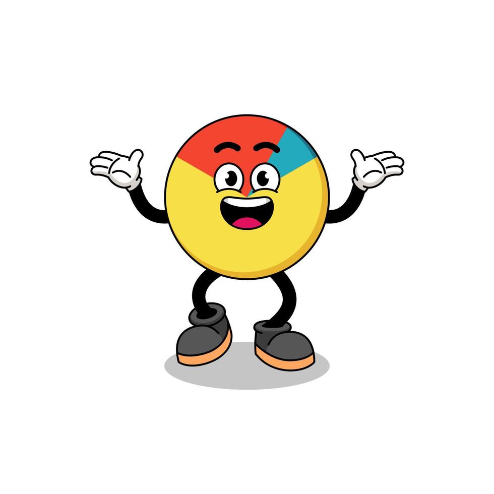 chart cartoon searching with happy gesture vector