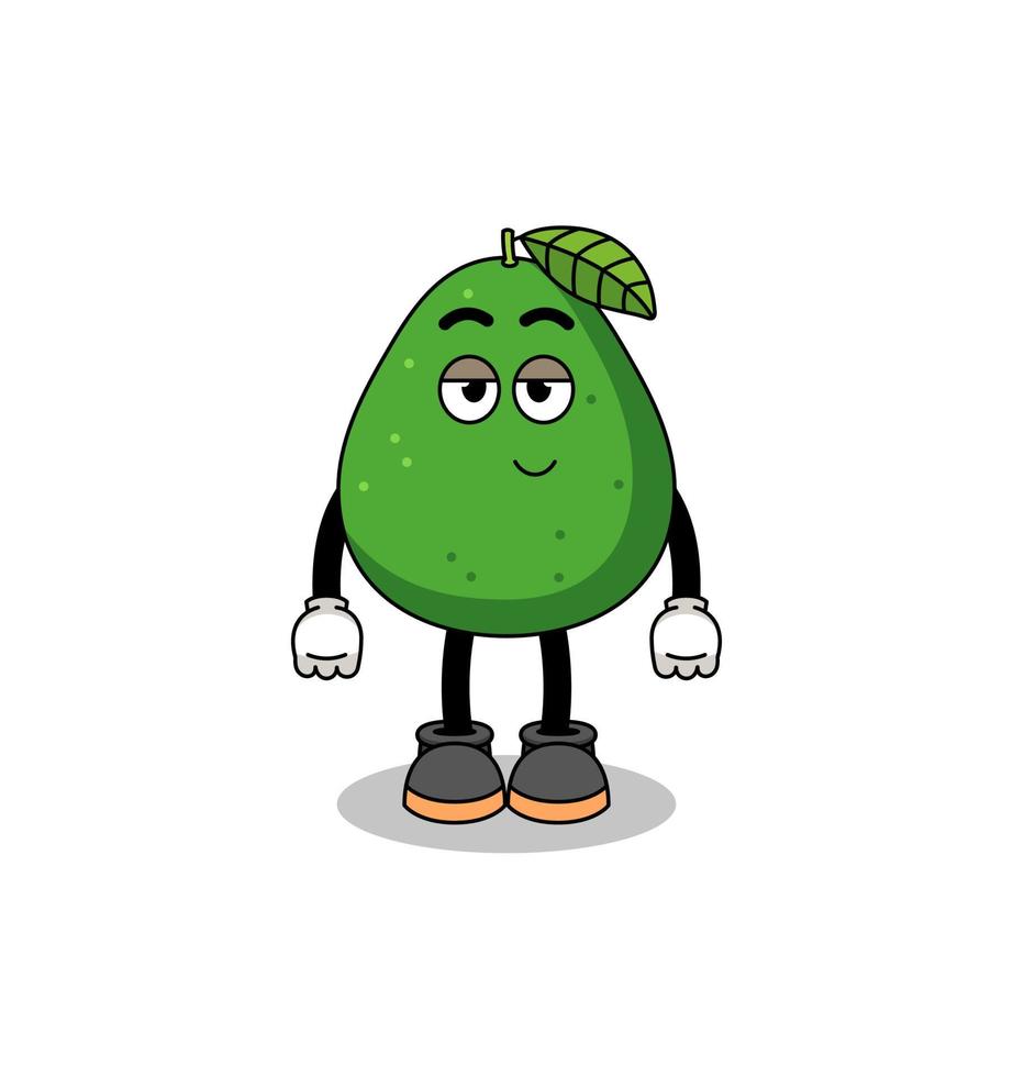 avocado fruit cartoon couple with shy pose vector