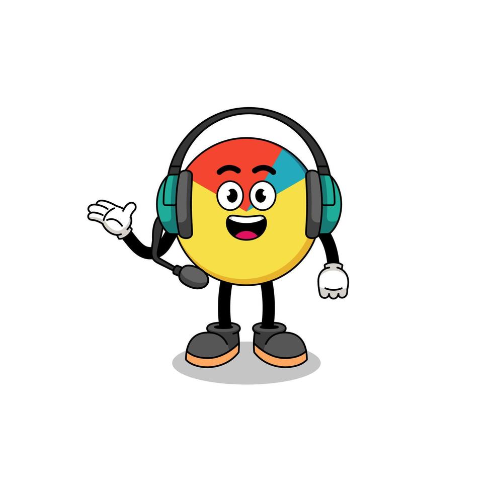 Mascot Illustration of chart as a customer services vector