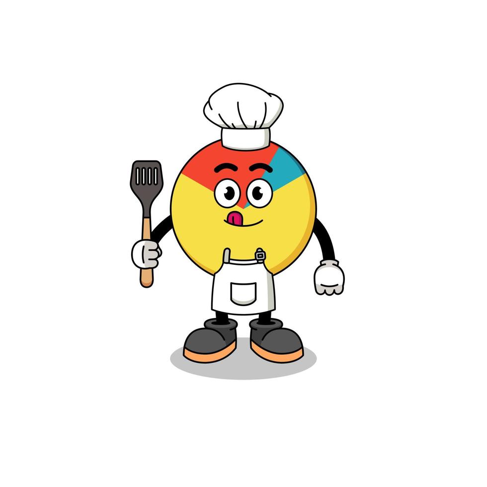 Mascot Illustration of chart chef vector
