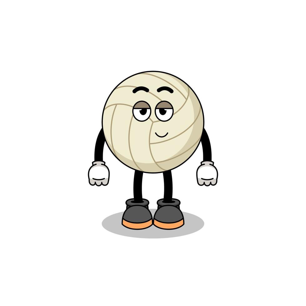 volleyball cartoon couple with shy pose vector