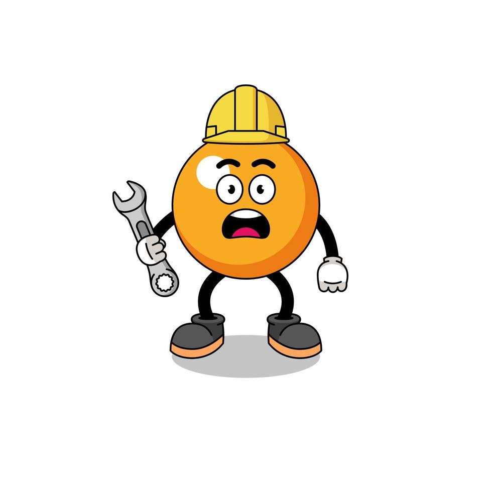 Character Illustration of ping pong ball with 404 error vector