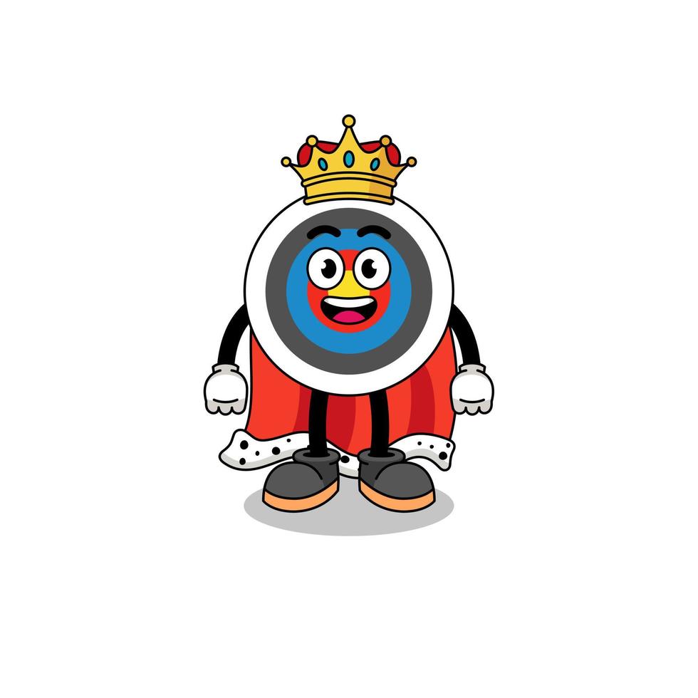 Mascot Illustration of archery target king vector