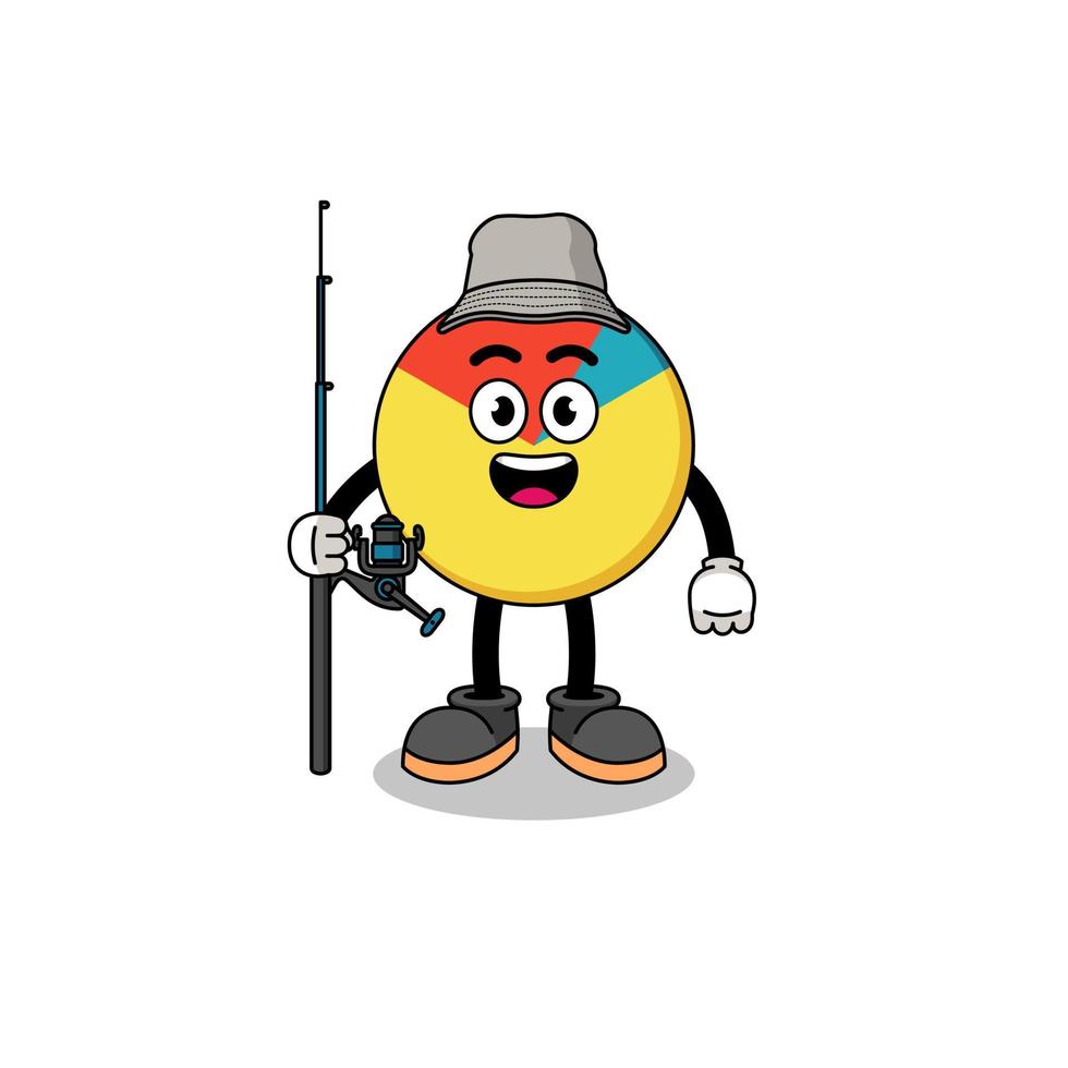 Mascot Illustration of chart fisherman vector