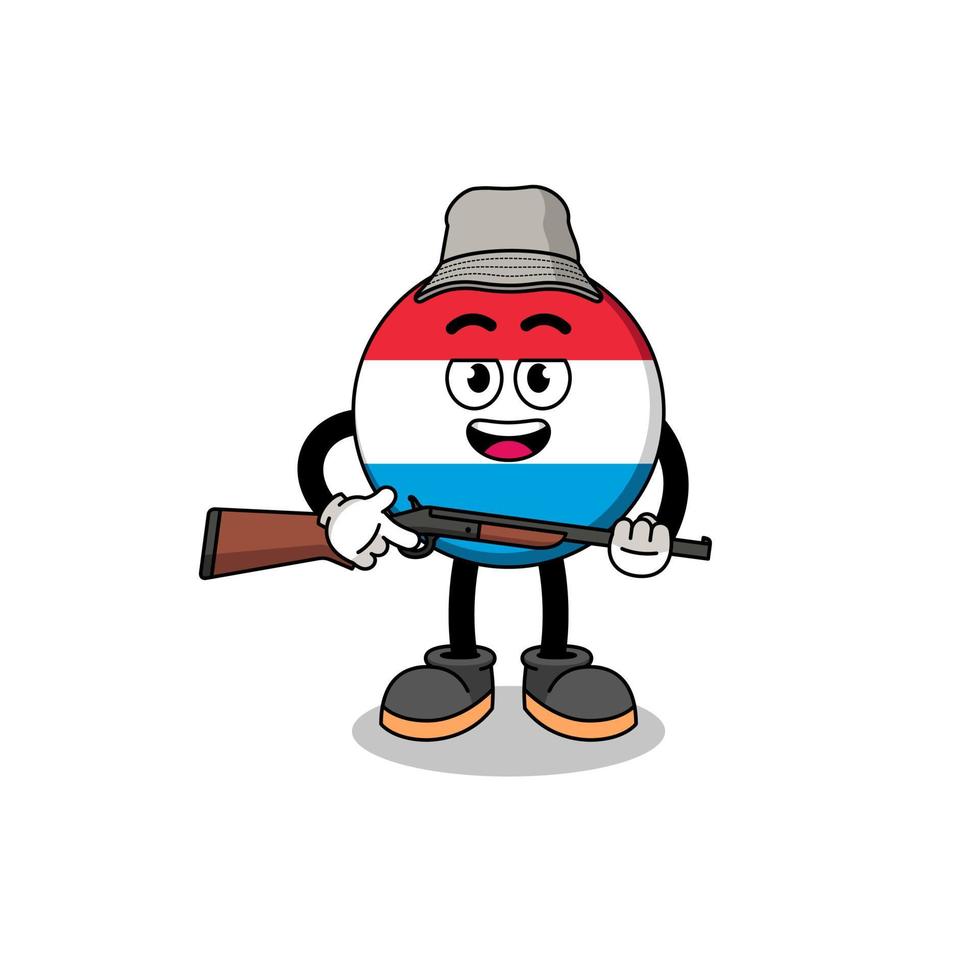 Cartoon Illustration of luxembourg hunter vector