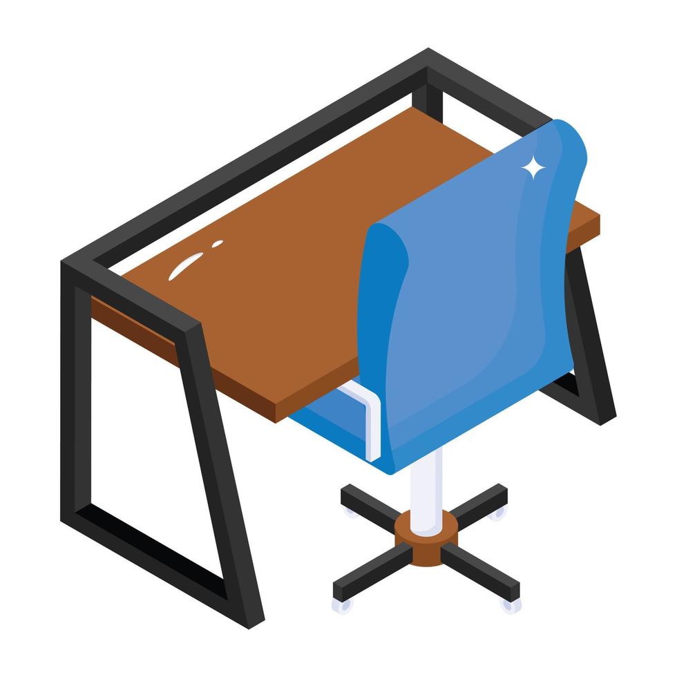 Download premium isometric icon of student desk vector