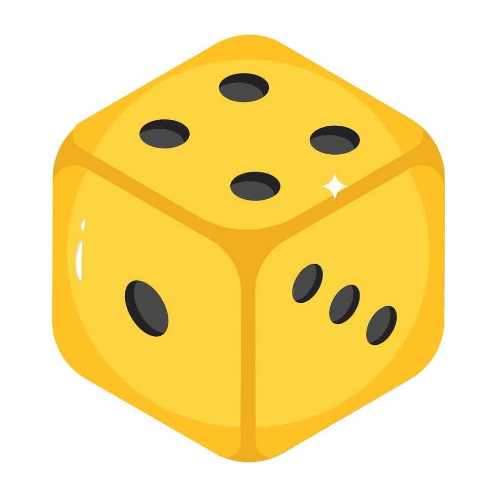 A customizable isometric icon of dice vector