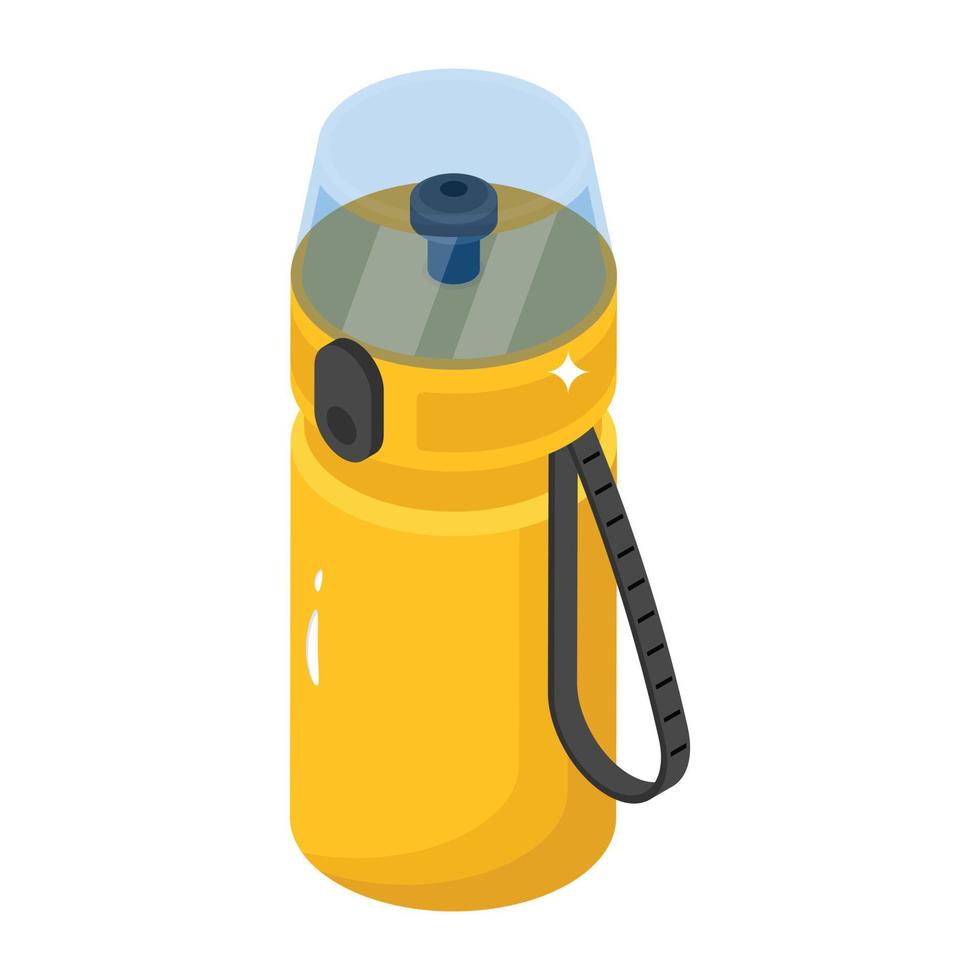Water bottle isometric icon is scalable and easy to use vector