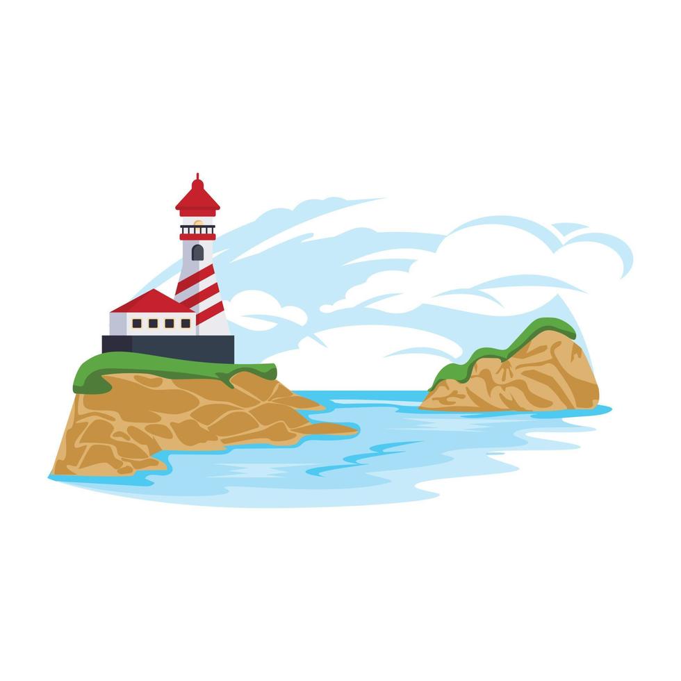 Nature landscape flat vector design, illustration style