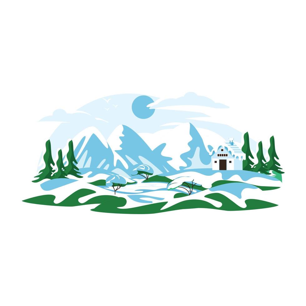 Catch this amazing vector of winter background, flat illustration