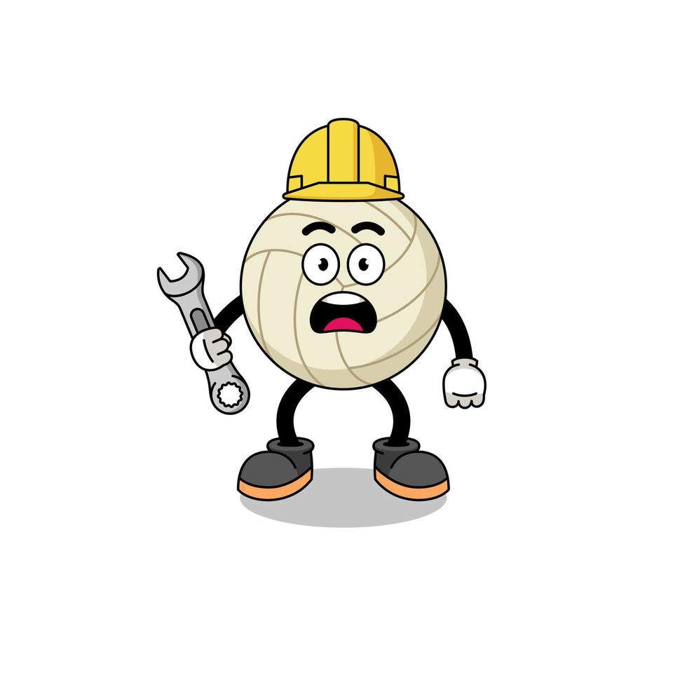 ilustración de personaje de voleibol con error 404 vector