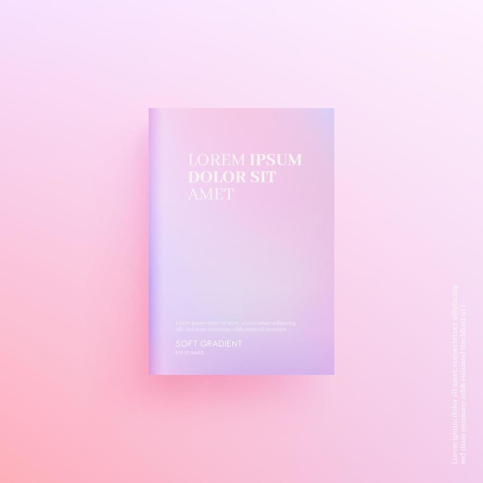 Beautiful pastel color book cover design, brochure background. vector