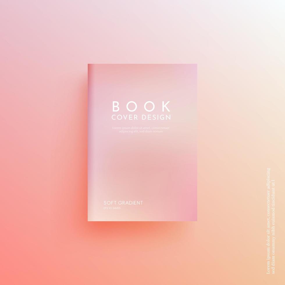 Beautiful pastel color book cover design, brochure background. vector