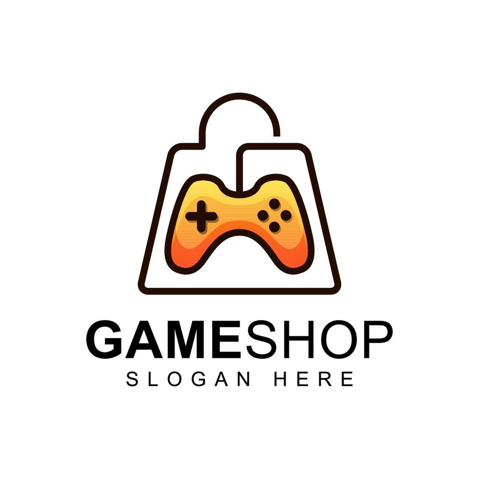 Premium Vector  Online game store logo icon