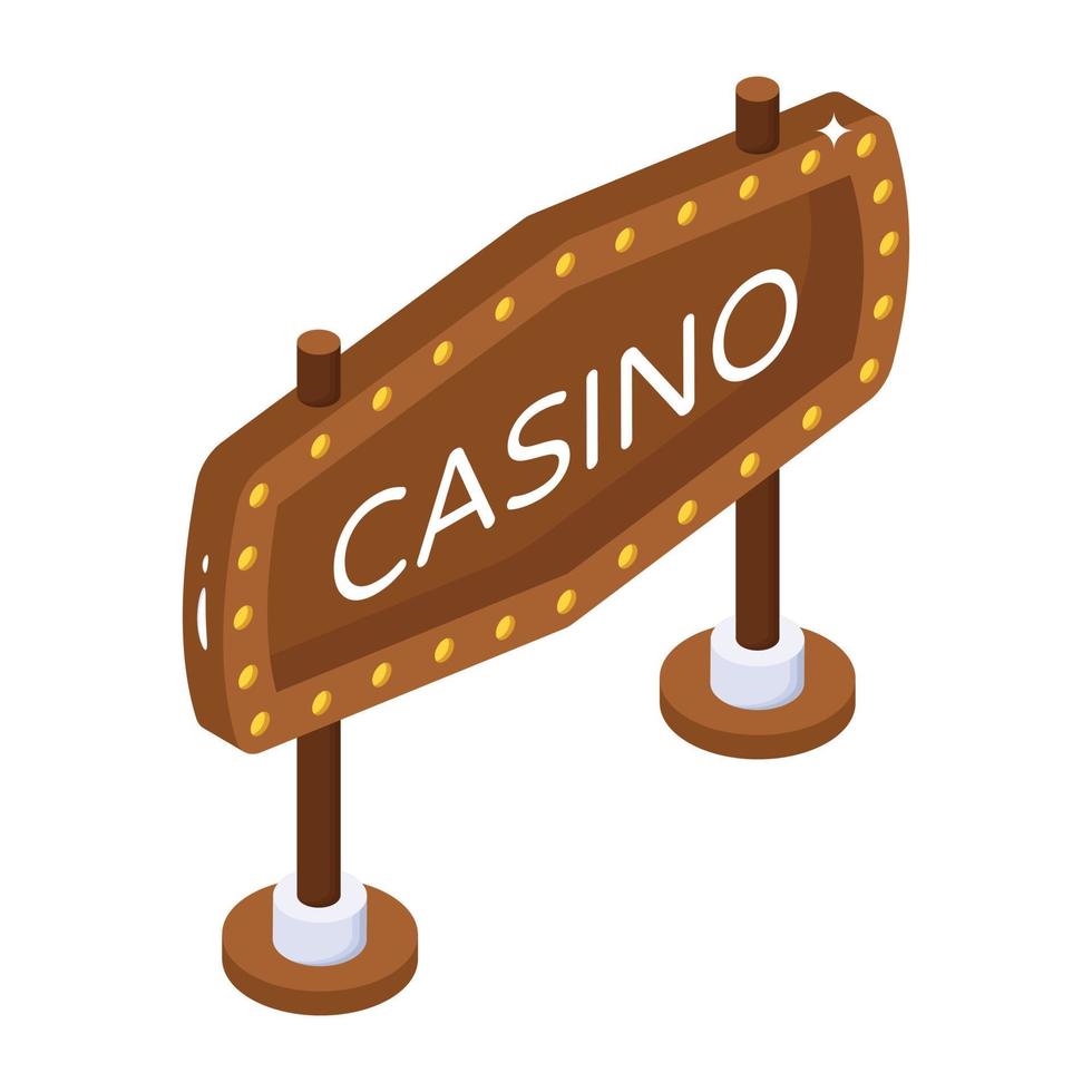 icono isométrico del tablero del casino en formato vectorial vector