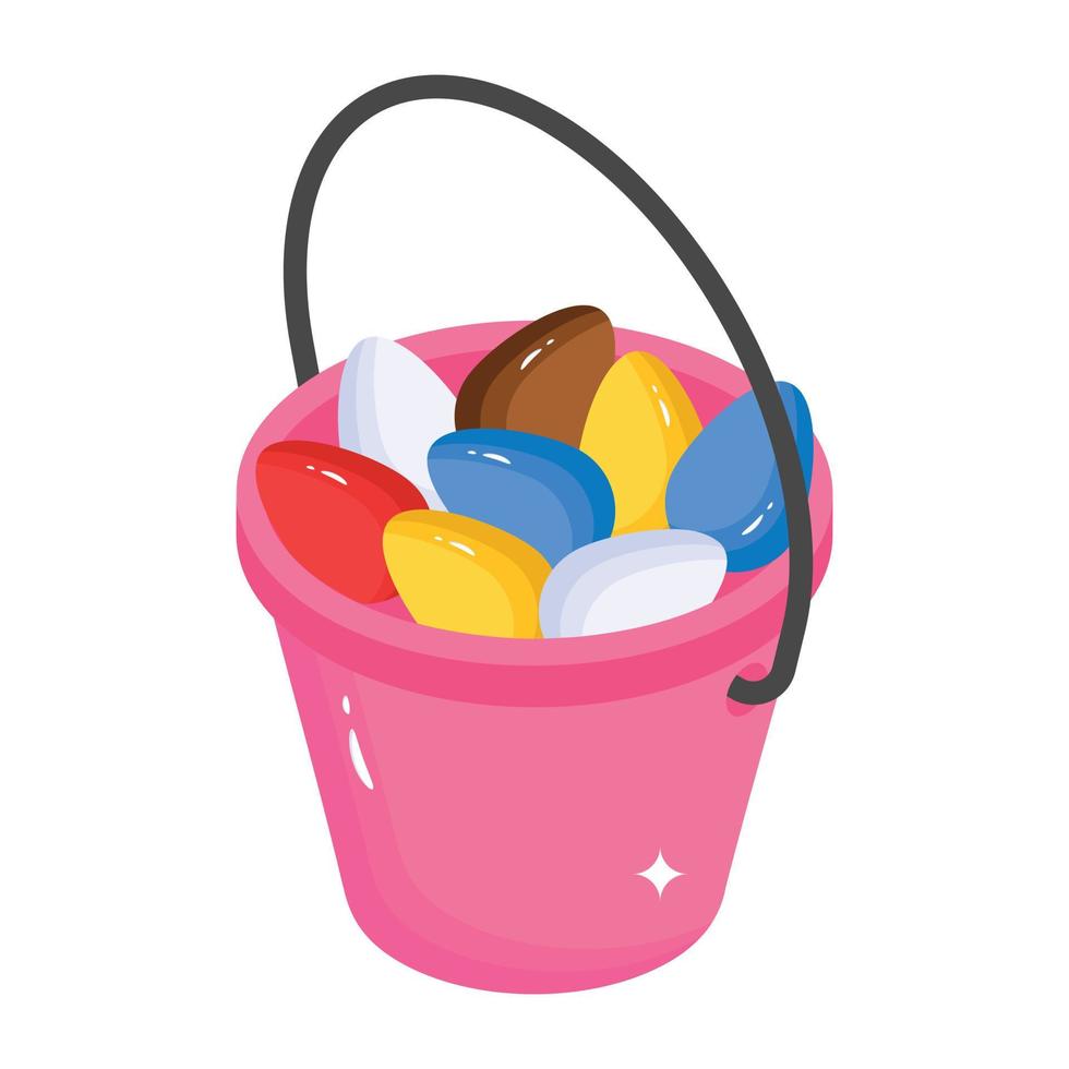 An editable isometric icon of decorative egg vector
