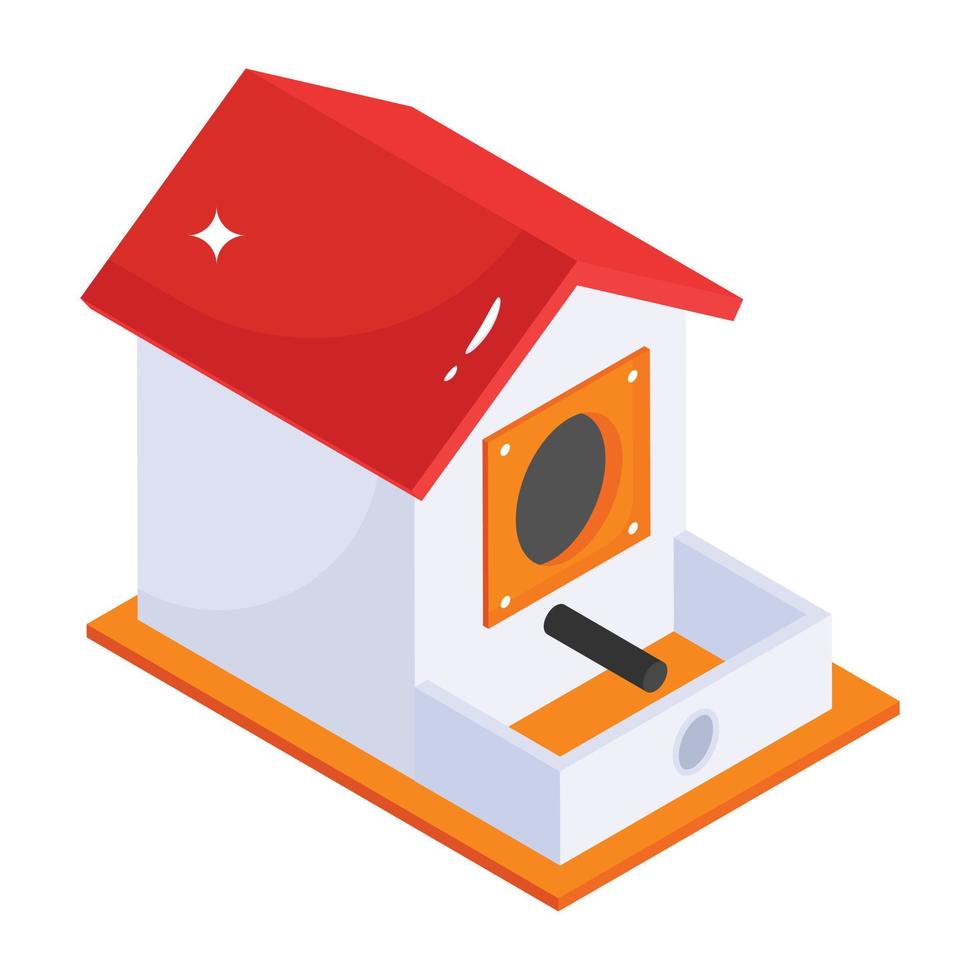 Premium well-crafted icon of birdhouse, isometric icon vector