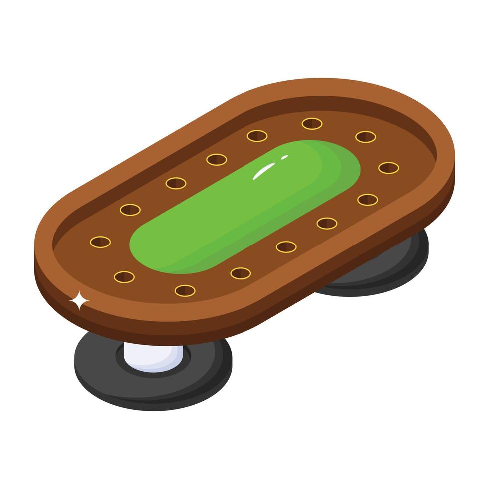 An editable isometric icon of casino game vector