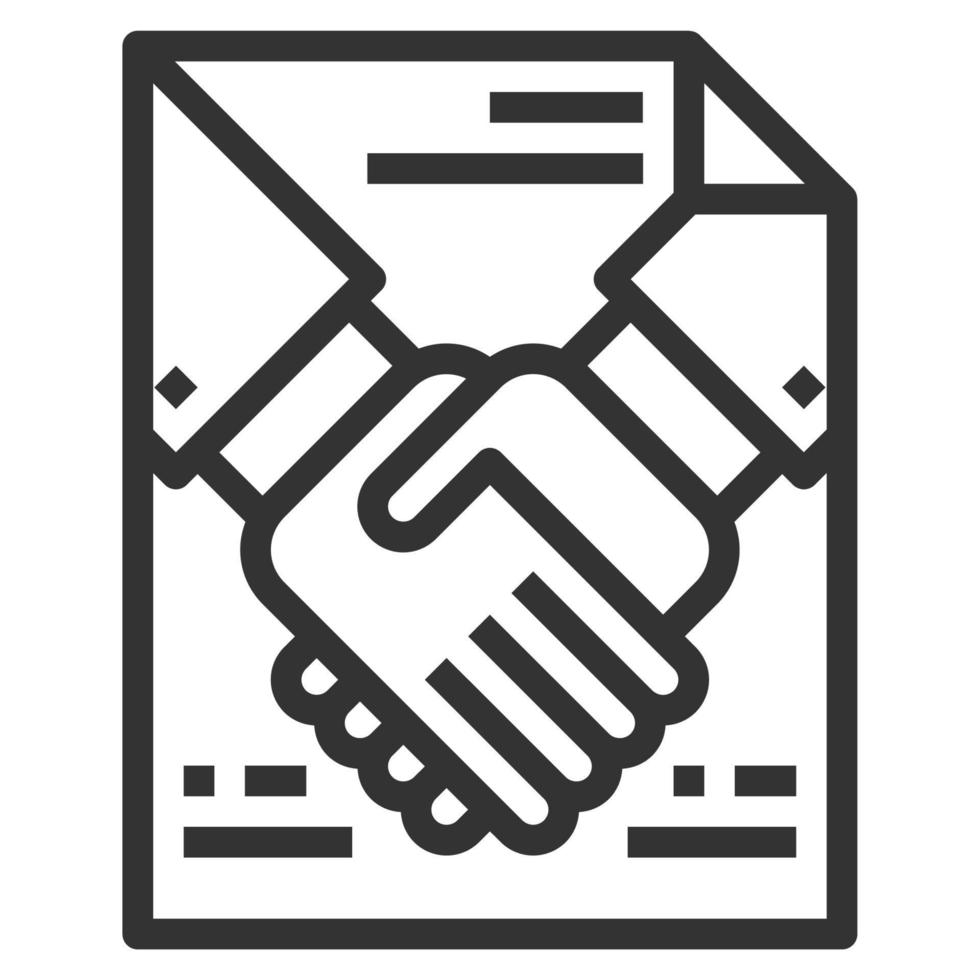 Contract  teamwork business icon vector