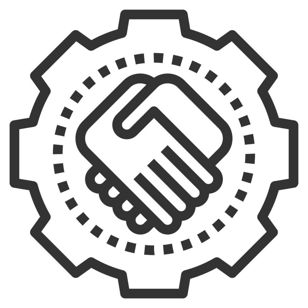 Business Solution Management , handshake vector